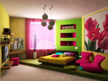 фотообои цветы в детской фотообои цветы в детской