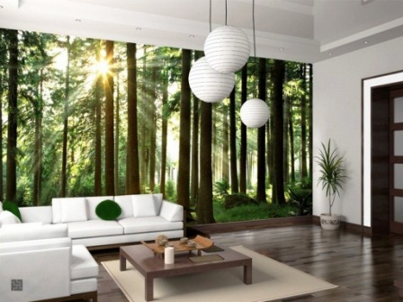 фотообои в интерьере фото в зал фотообои в интерьере фото в зал